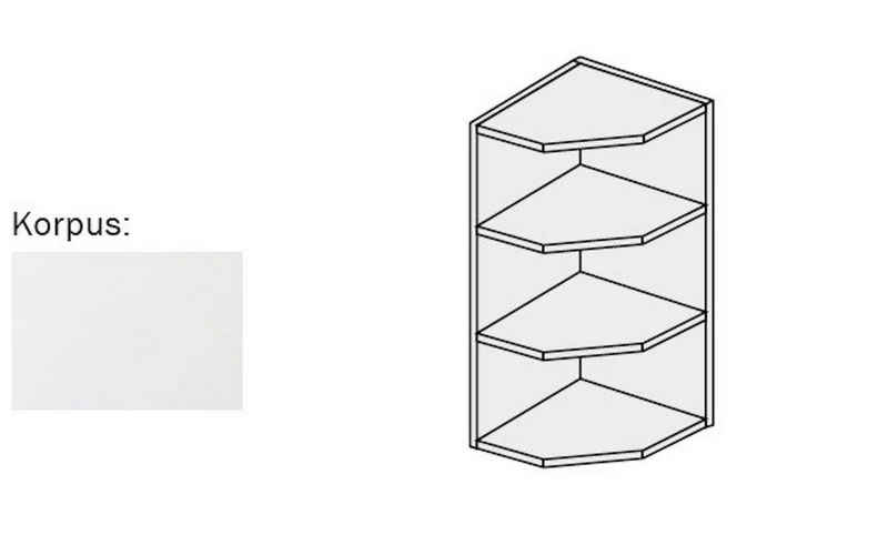 Feldmann-Wohnen Eckschrank ESSEN TREND (1-St) 30cm weiß mit 3 Ablageböden