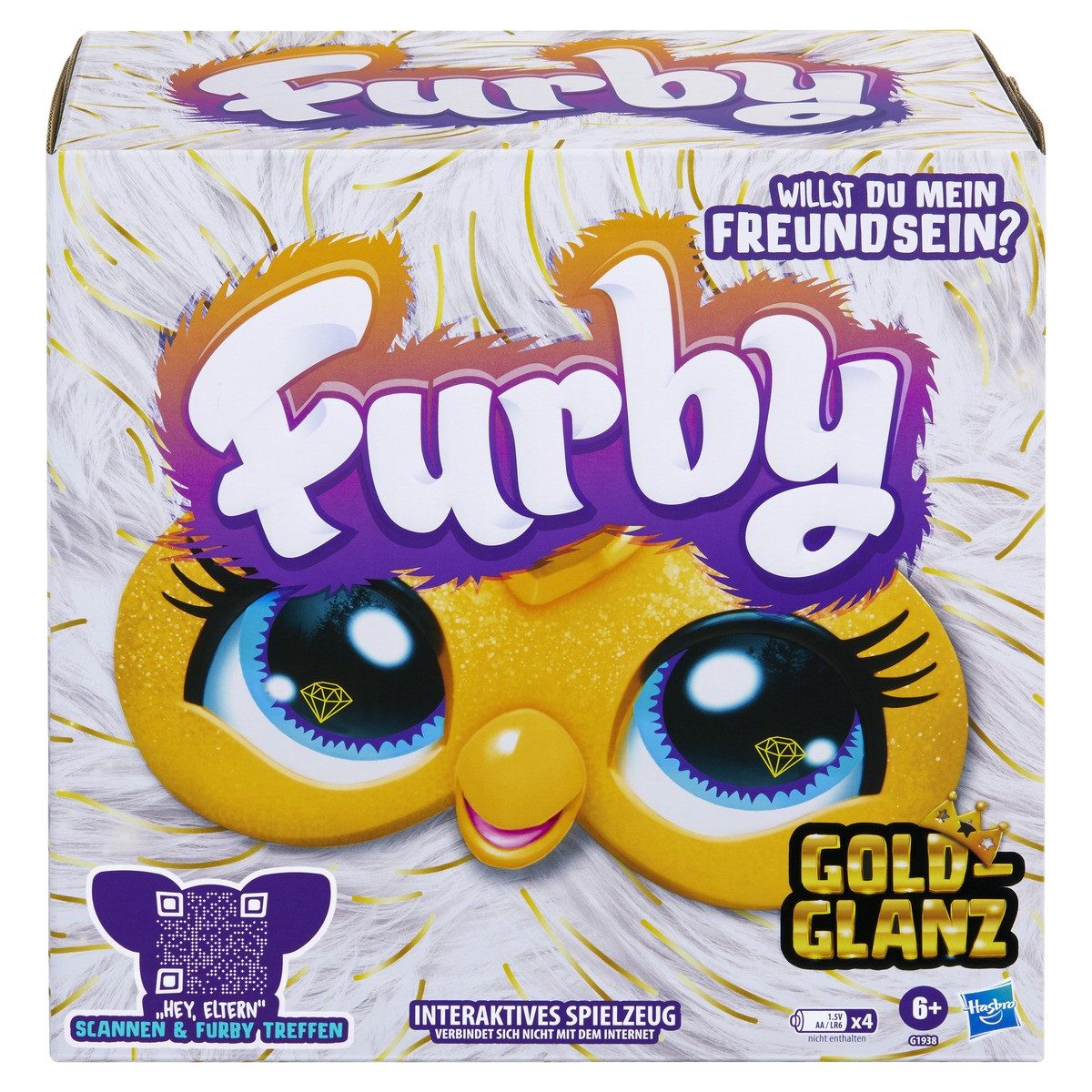 Hasbro Plüschfigur Plüsch Furby Gold Glam mit Sound und Musik günstig online kaufen