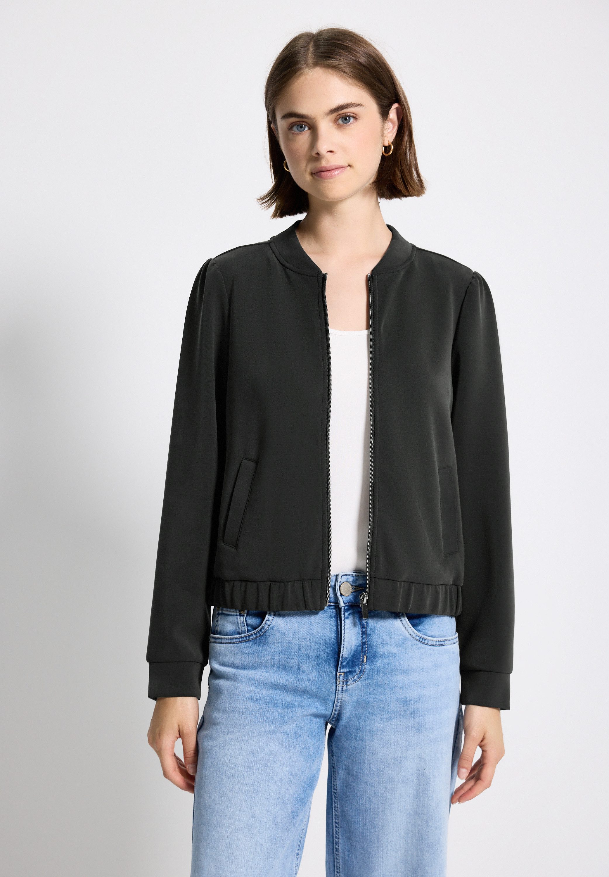 STREET ONE STUDIO Cardigan mit Elastiksaum