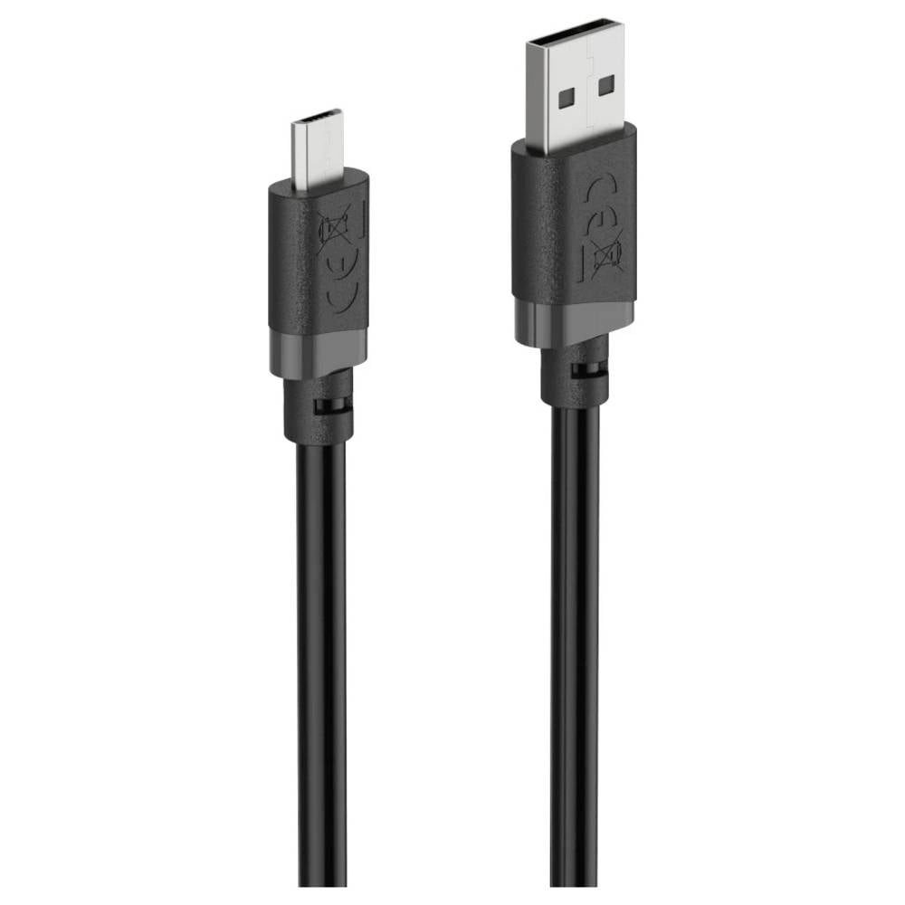 Hama USB-Kabel USB 2.0 USB-A Stecker, USB-Micro-A Stecker 3 m Schwarz USB-Kabel