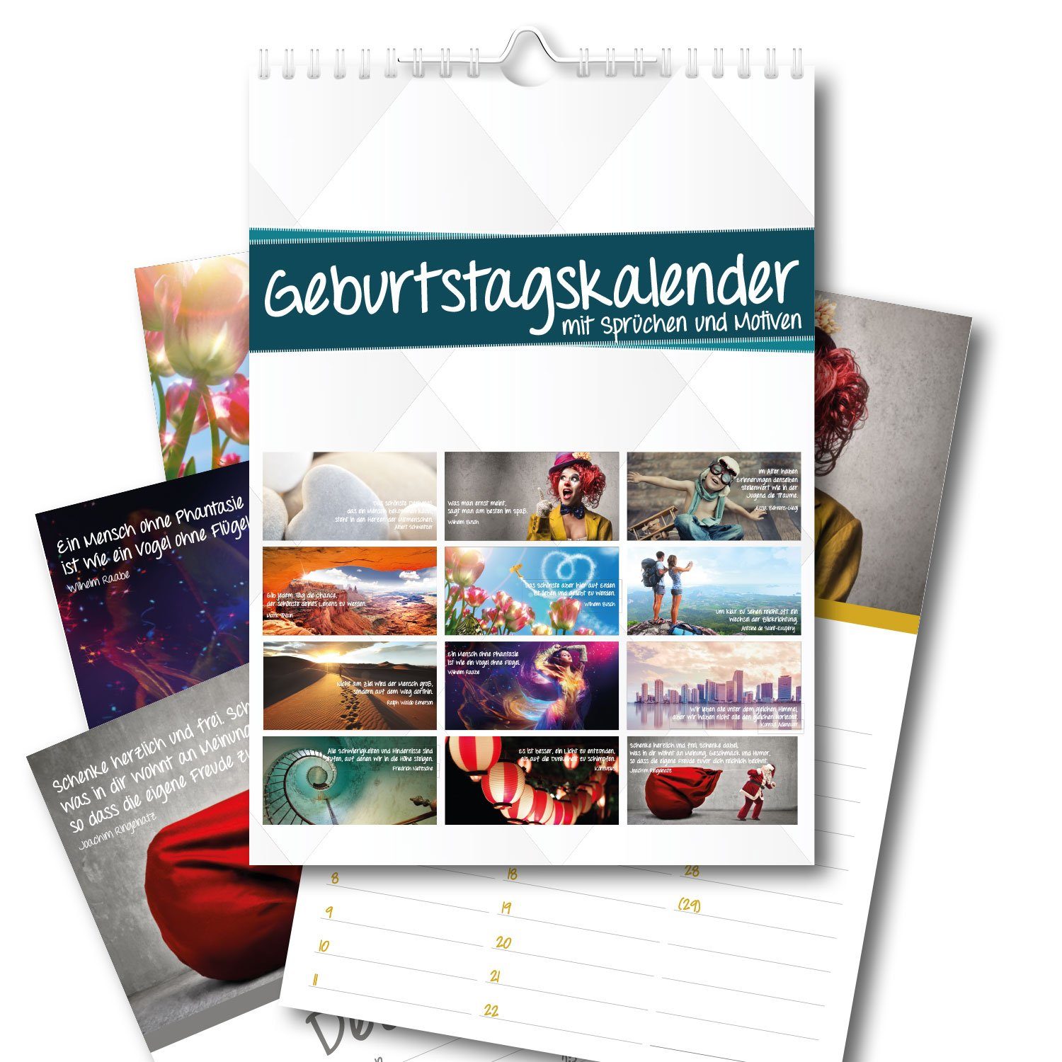 Timr Platzset Geburtstagswandkalender mit Sprüchen und günstig online kaufen
