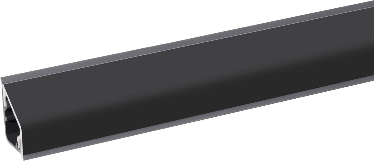 Kaindl Flooring Abschlussleiste Kaindl Wandanschlusssystem 63,5 x 2,4 cm schwarz, Kunststoff