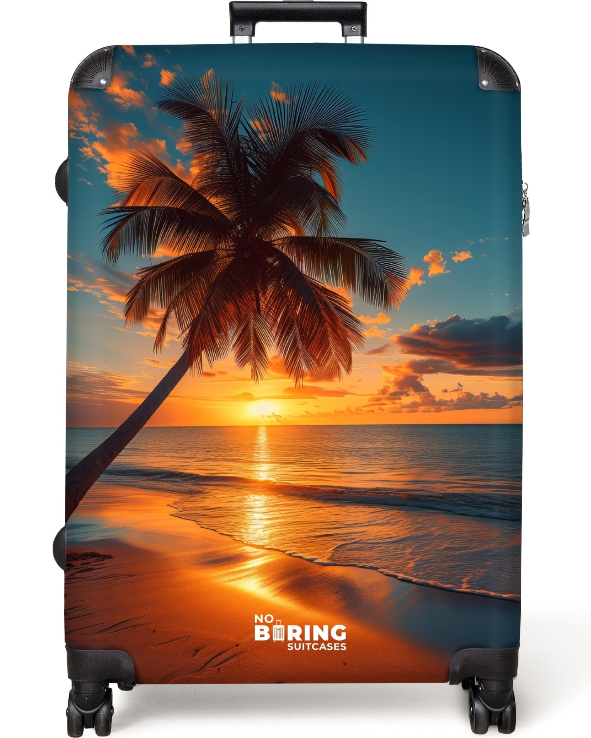 NoBoringSuitcases.com© Hartschalen-Trolley Palme bei Sonnenuntergang 77 günstig online kaufen