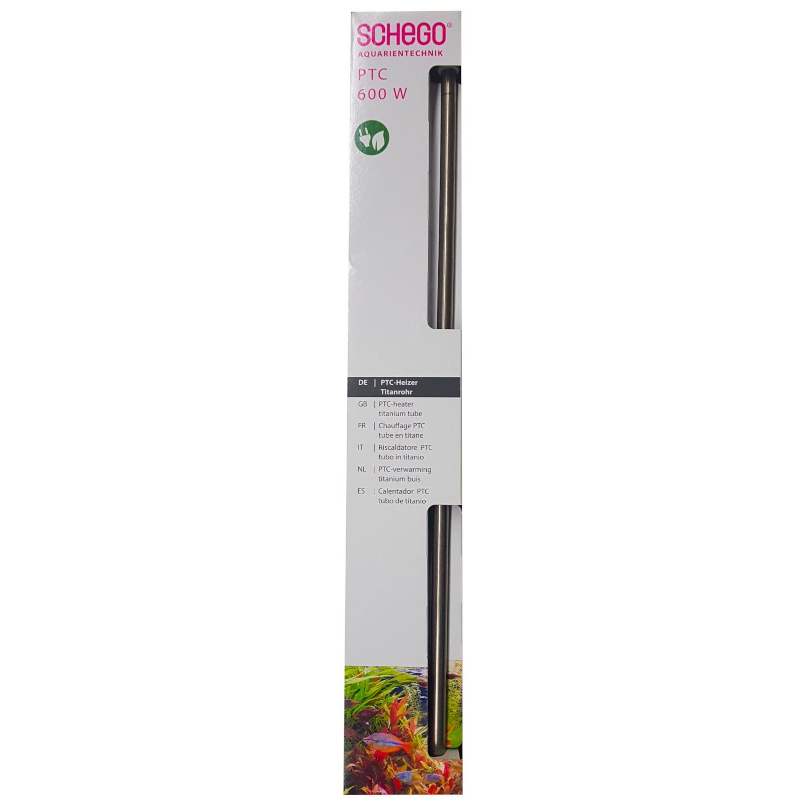 SCHEGO Regelheizer PTC-Heizer Titanrohr energieeffizienter Aquarium Heizstab - 600W
