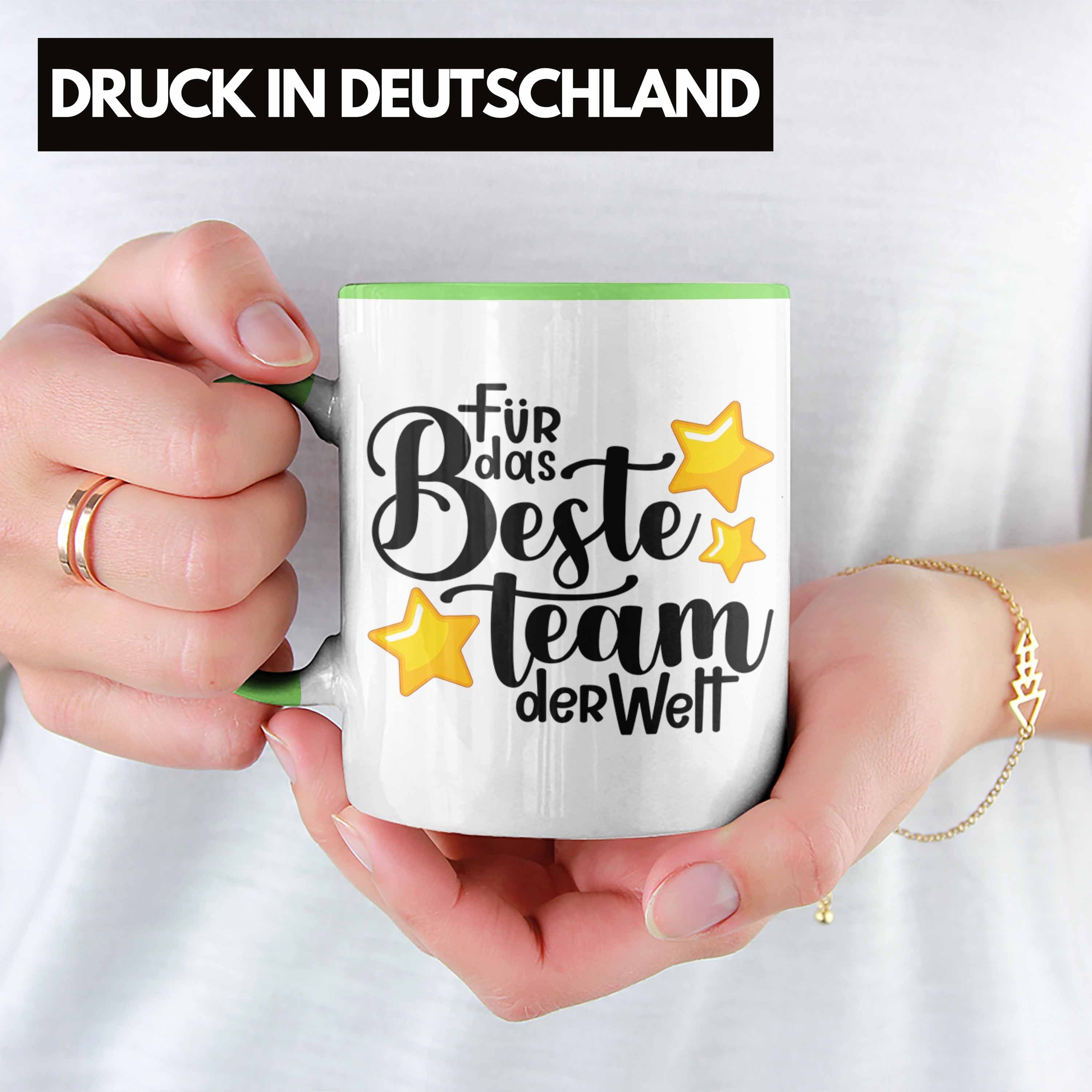 Lustige Angestellte Teammitglied Tasse Trendation Geschenk Geschenkidee Team Tasse Grün Arbe