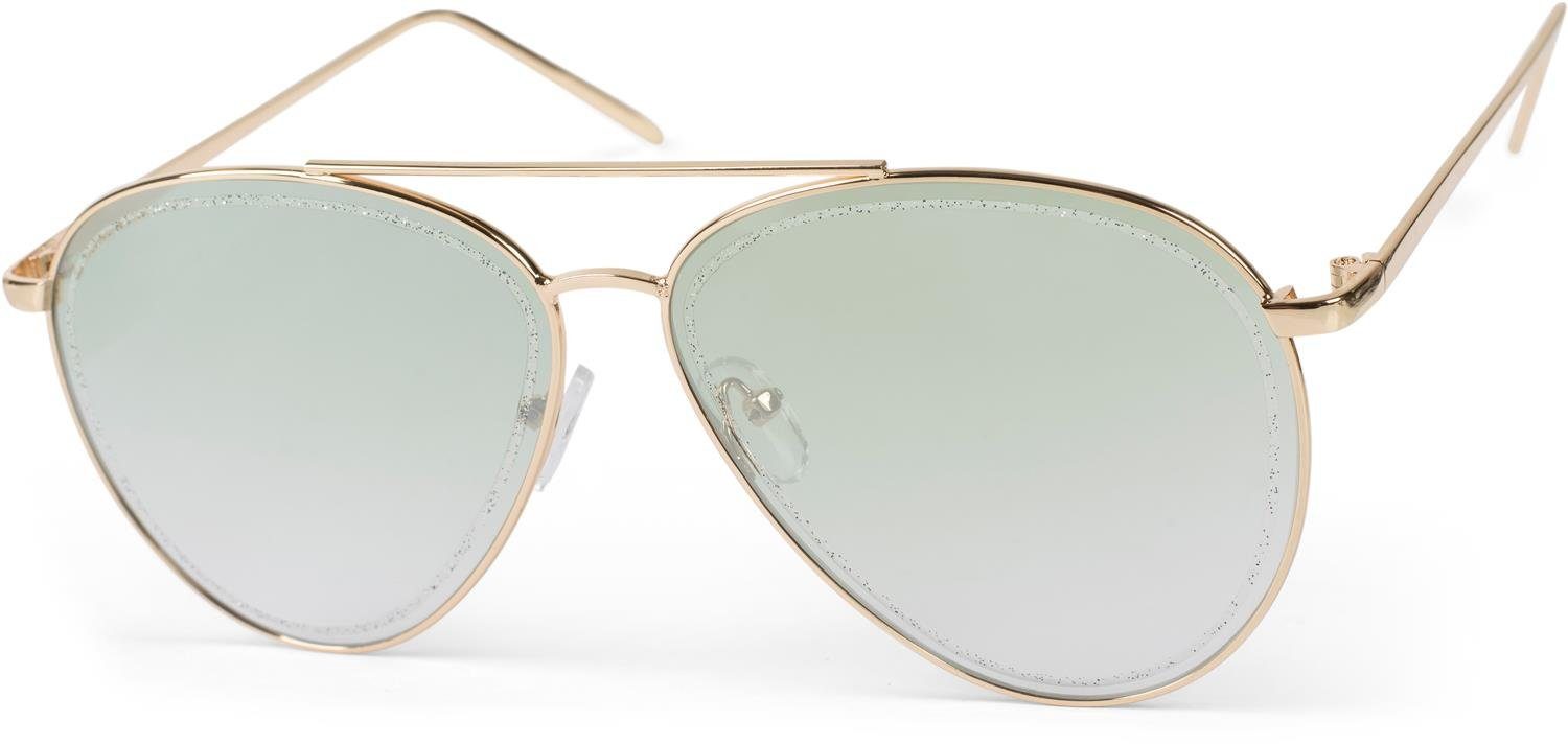 Sonnenbrille Piloten Sonnenbrille mit Glitzer Highlights
