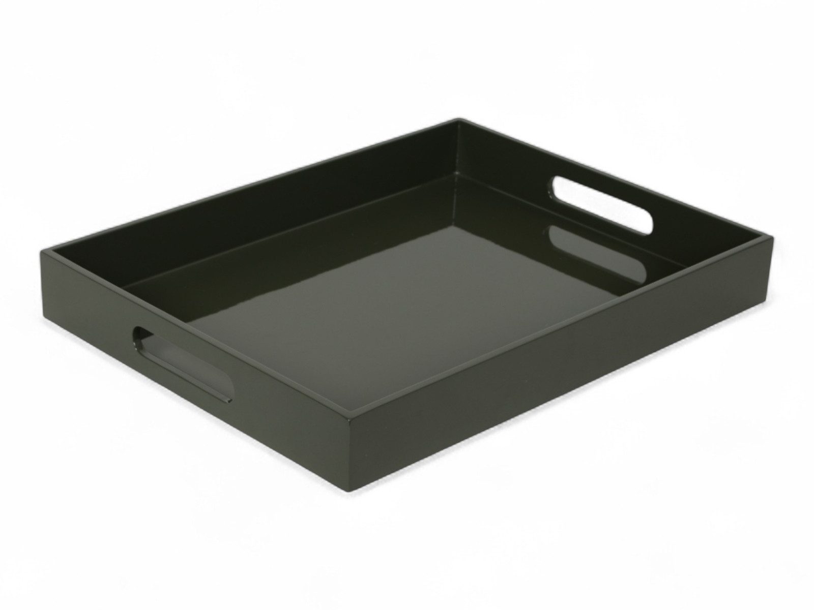 albert l. (punkt) Tablett Lacquer-Tablett grüngrau 40x30cm, MDF