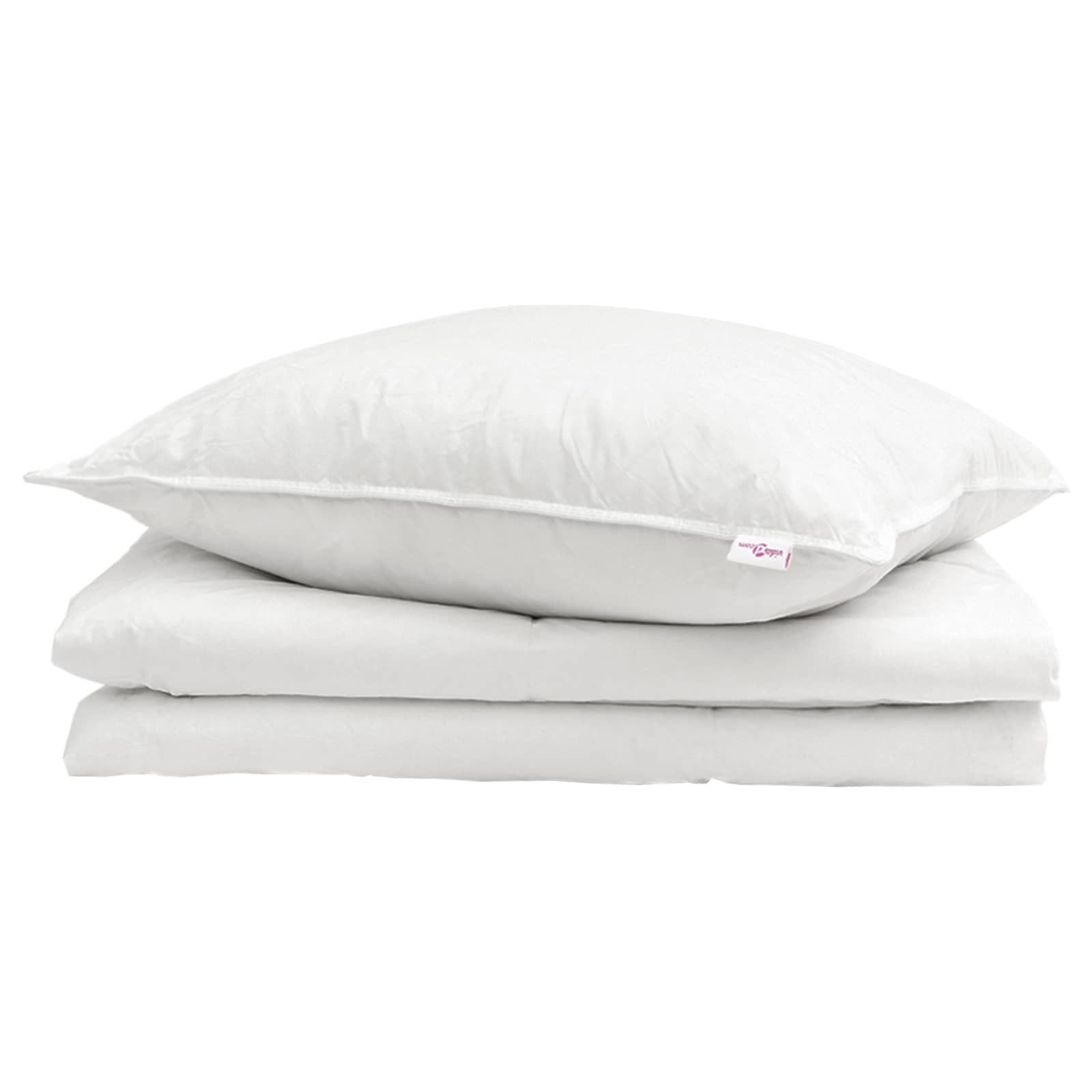 vidaXL Bettwäsche Sommerdecke mit Kissen 2 stk. Weiß Daunenfeder, Daunenfeder, 2 teilig