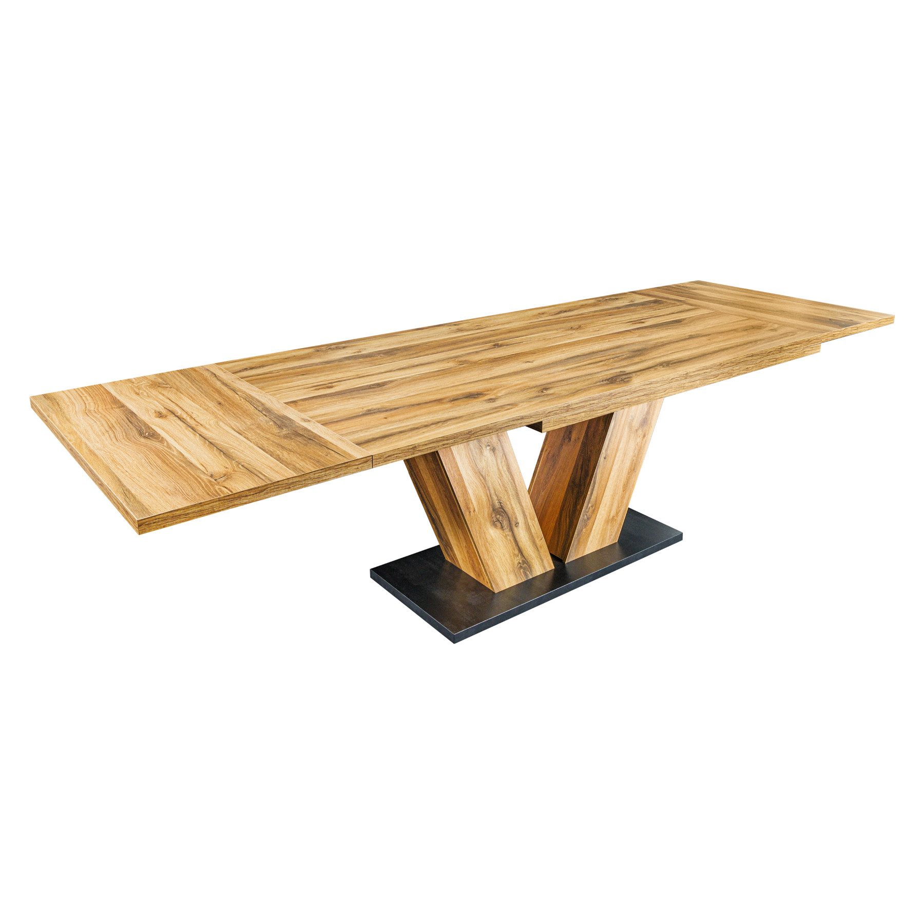 riessambiente Esstisch MONTREAL 180230280cm natur / schwarz