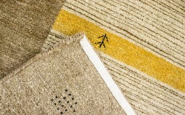 Wollteppich Loribaft Teppich handgeknüpft mehrfarbig, morgenland, rechteckig, Höhe: 11 mm, handgeknüpft