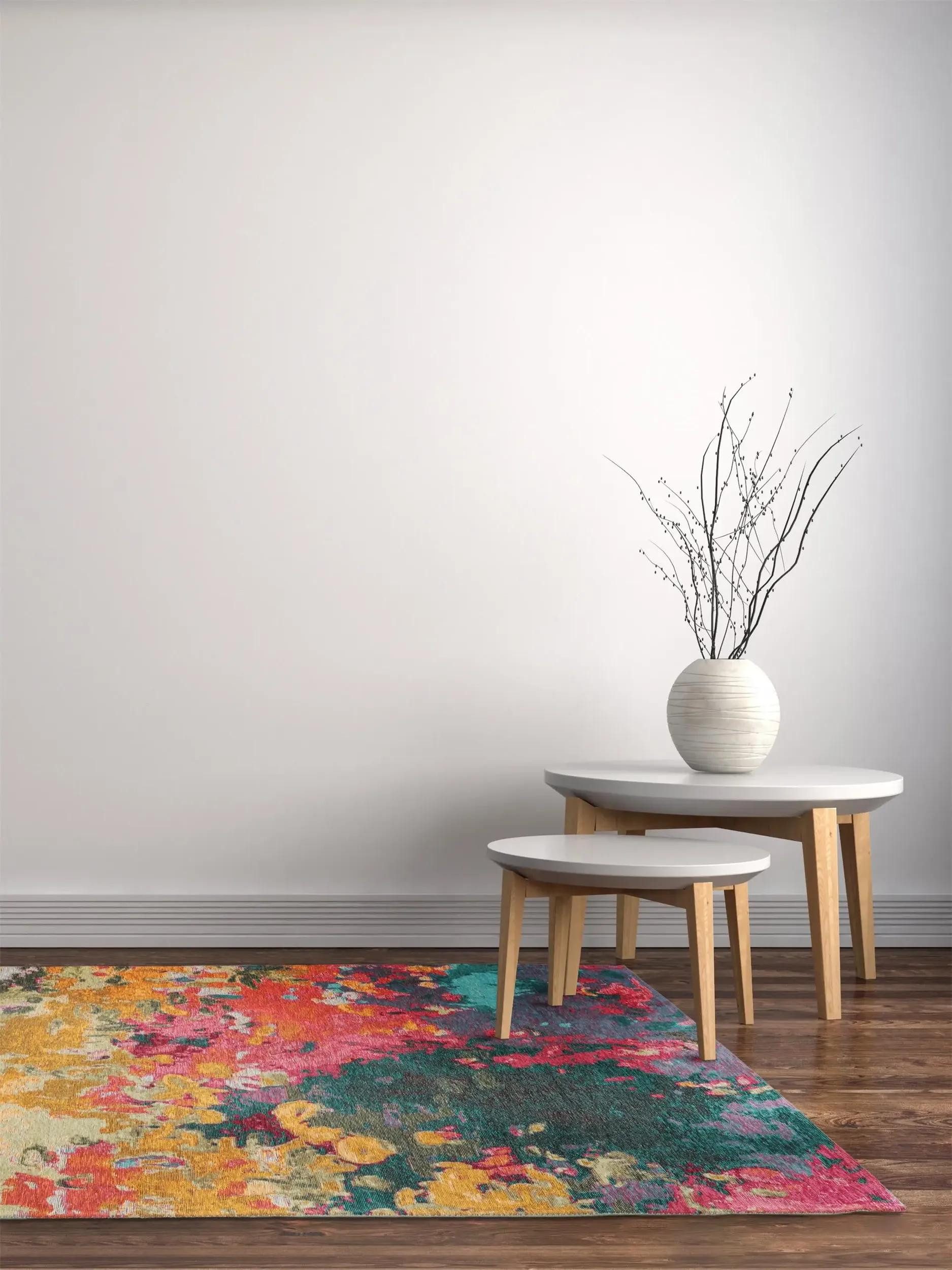 benuta Teppich Stay, rechteckig, Höhe: 5 mm, Wolle, Teppich Wohnzimmer, Schlafzimmer, Esszimmer, Flur, Hygge & Cozy