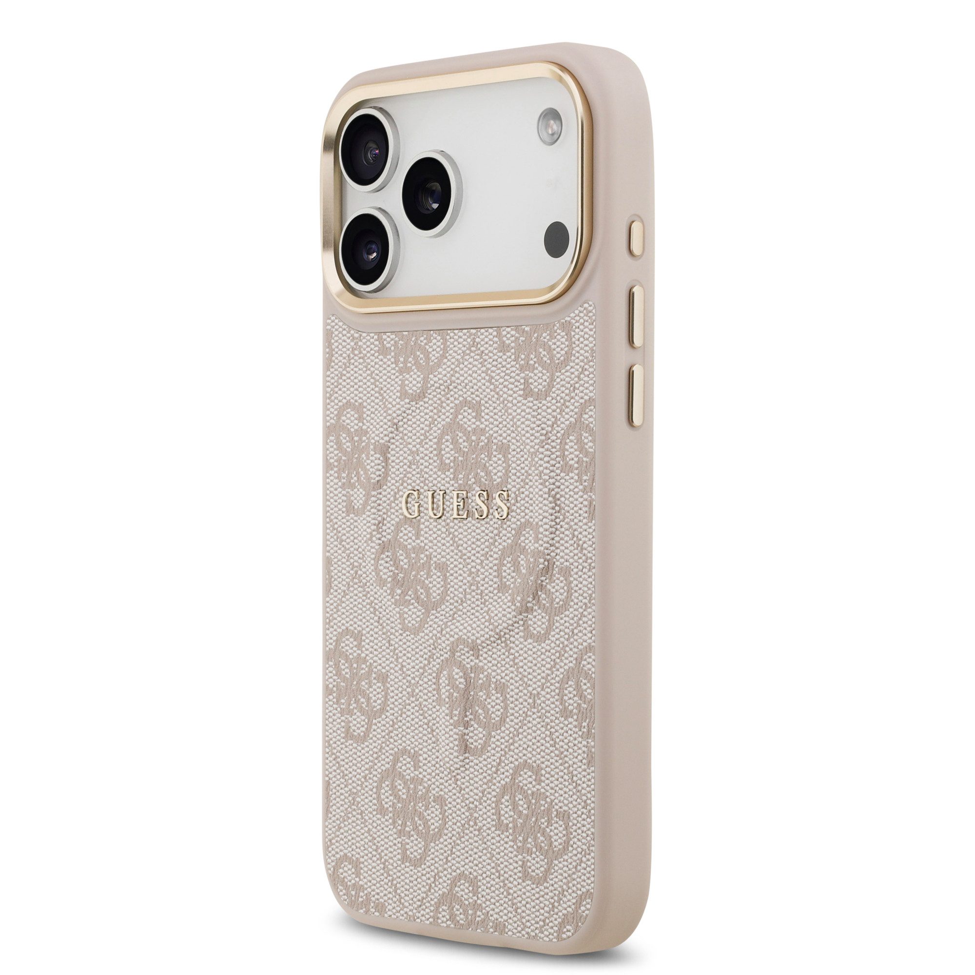 Guess Handyhülle GUESS Case für iPhone 17 Pro Max Goldrahmen Magsafe Handyhülle Cover R