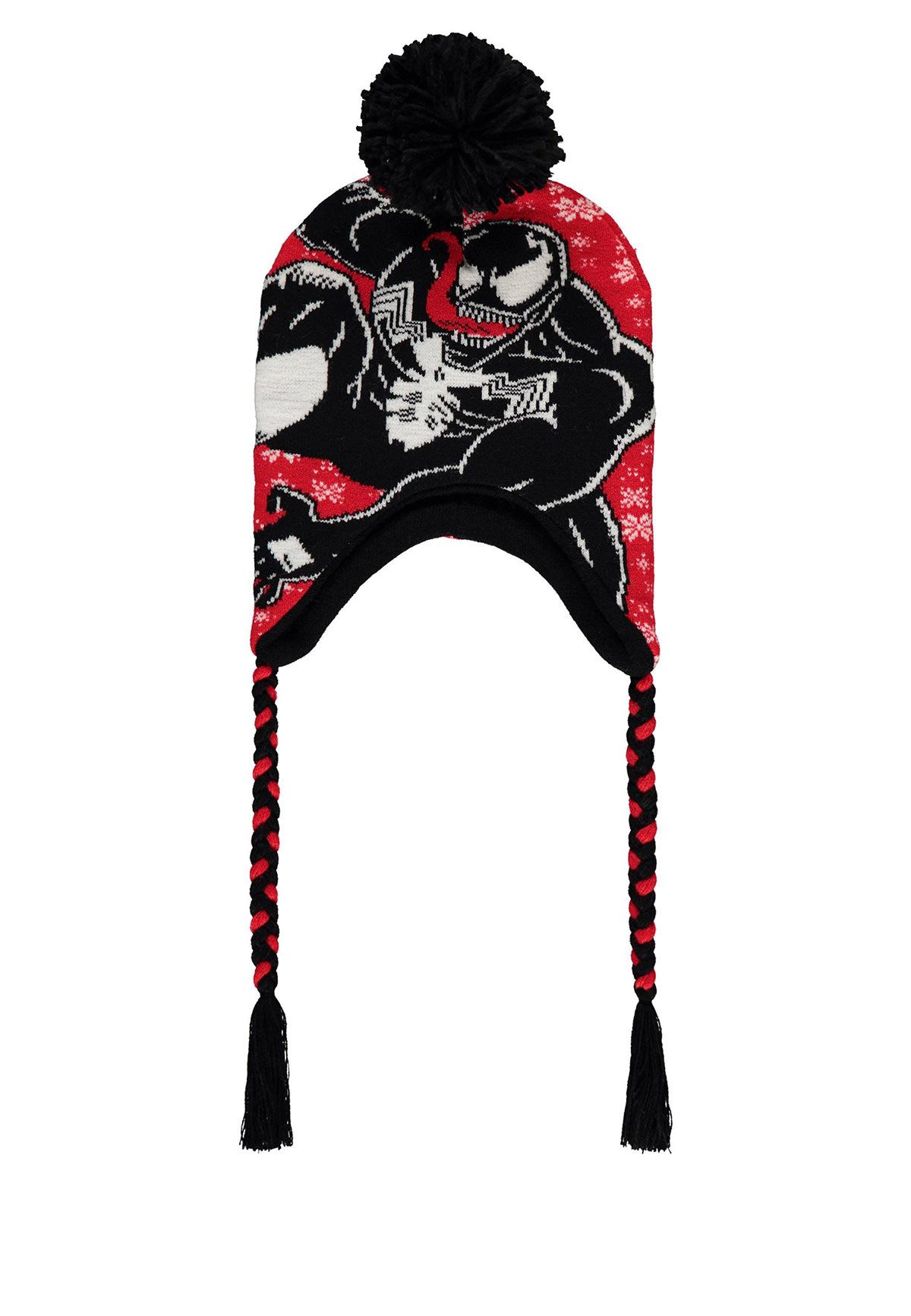 Venom Beanie Evil Christmas Sherpa Beanie Marvel Comics Strickmütze Wintermütze