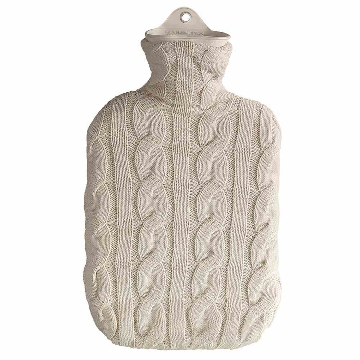 SÄNGER Wärmflasche Wärmflasche 2l natur Strickbezug / Baumwolle Wärmkissen Pflege Beauty