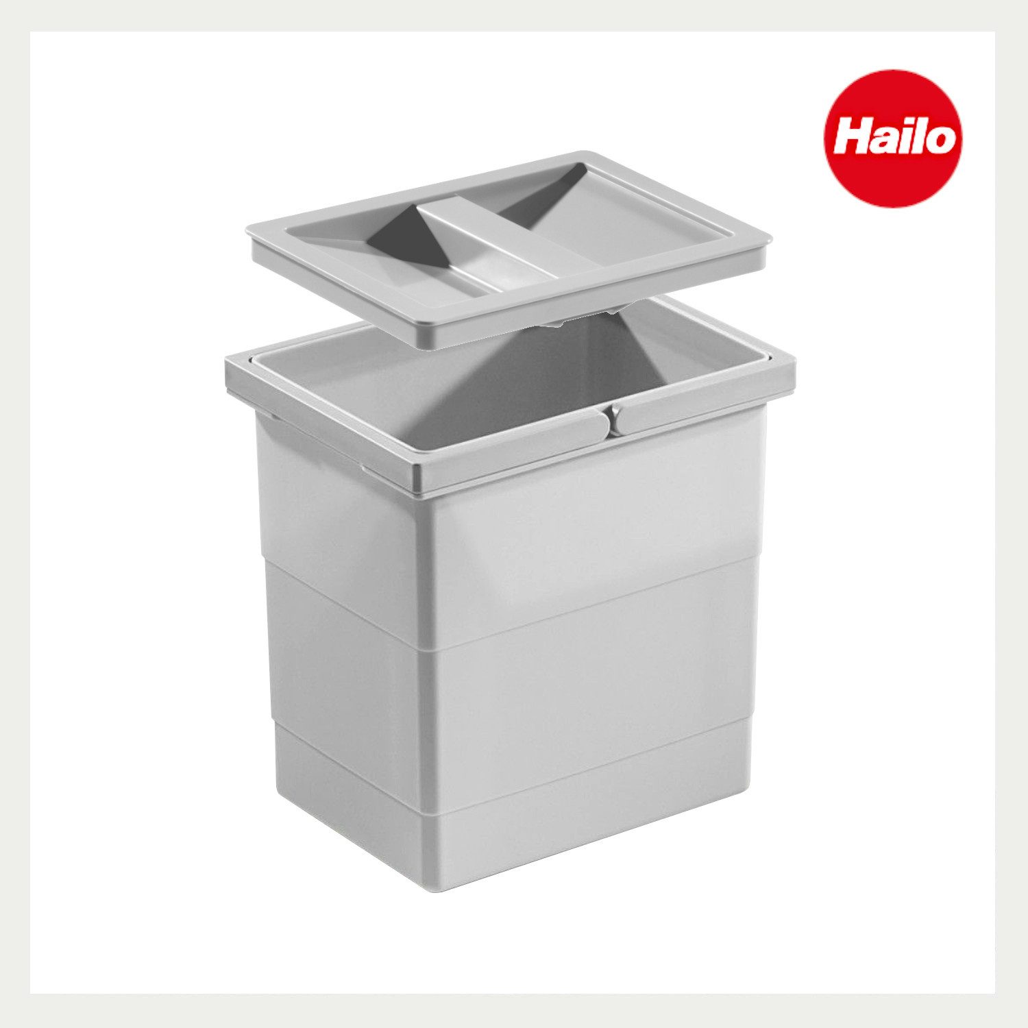 Hailo Einbaumülleimer Hailo Inneneimer 1107289 mit Deckel 6,5 L 226x174x200 mm 2 Henkel