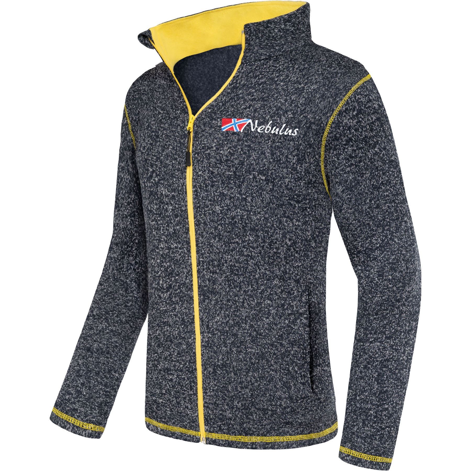 Nebulus Fleecejacke TANNA, P5188 - Herren, navy-gelb, XL