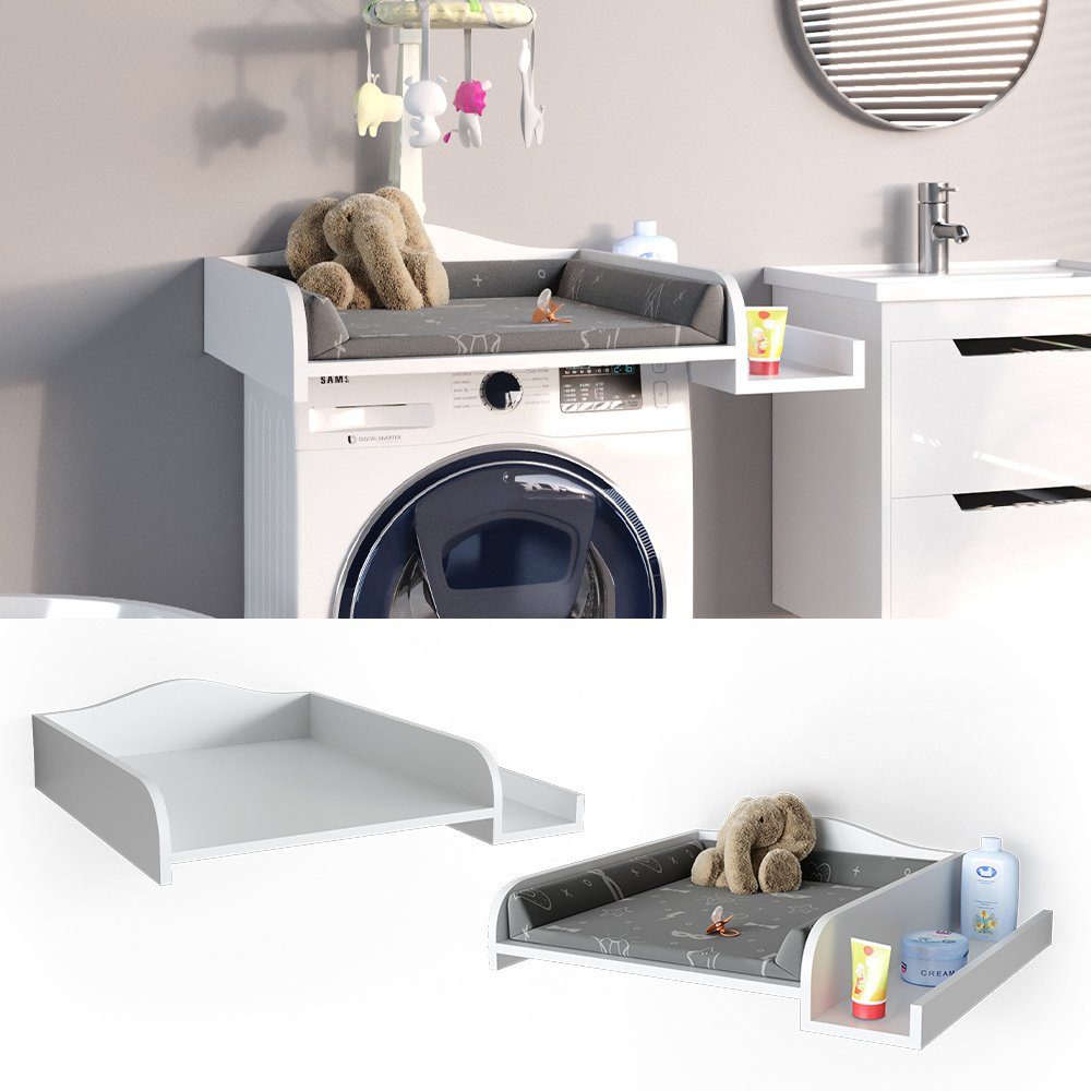 Vicco Wickelaufsatz, Weiß, 83 x 72 cm auf Waschmaschine