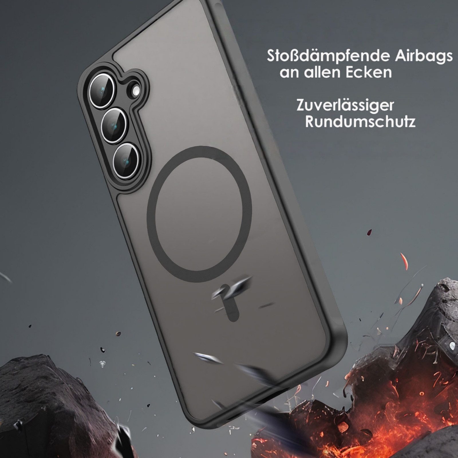 betterfon Handyhülle für Samsung Galaxy Serie Schutzhülle Magnet Case Hülle magnetisch, Magnetisches Laden, mattes Design, kratzfest & kabellos kompatibel – Bild 5 von 5