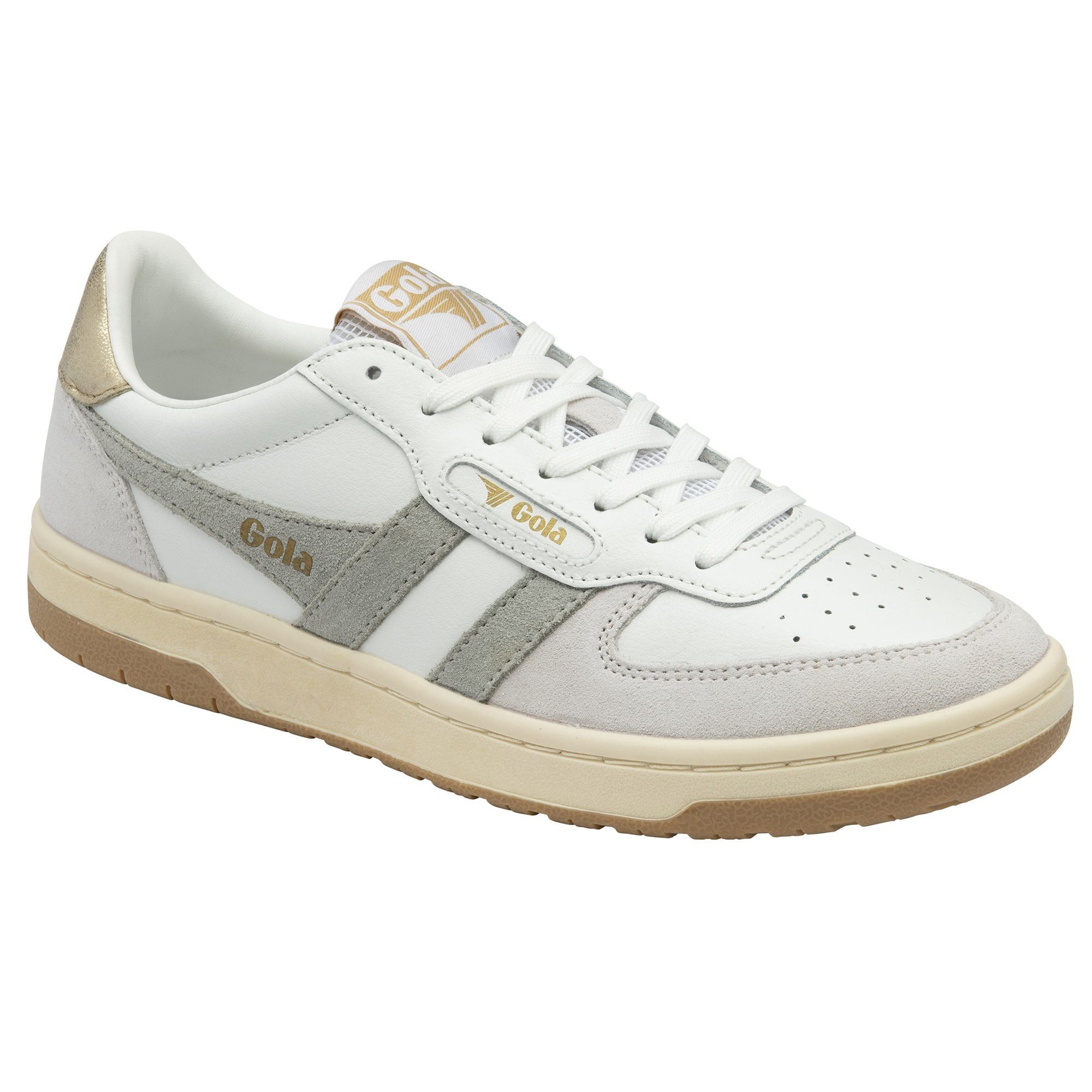 Gola Hawk weiss/hellgrau/gold Damen Sneaker