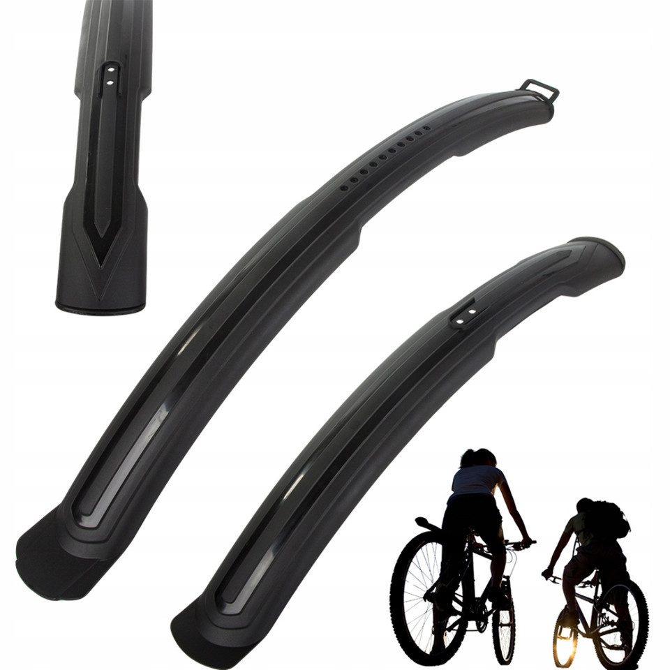 VERK GROUP Schutzblech Fahrrad Schutzblech Set 24‑28 Zoll Spritzschutz vorne hinten (Set, 1 St., je 2 Schutzbleche), Vorne + hinten, universell
