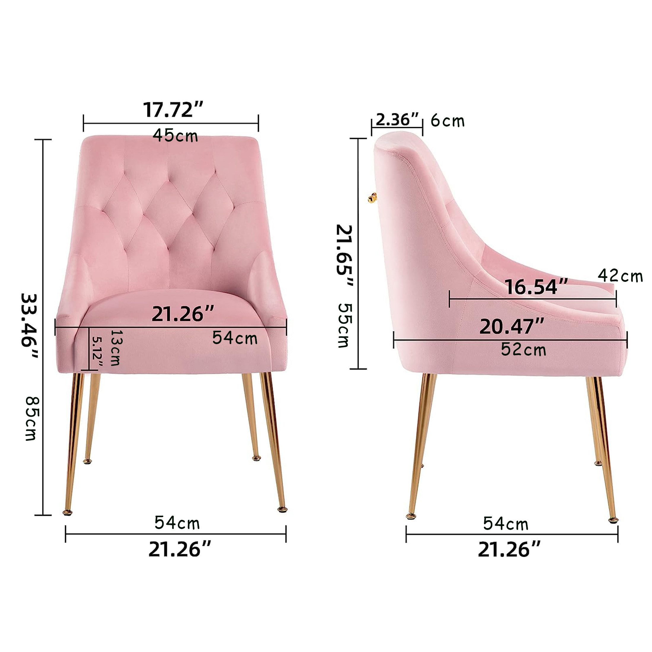 AISALL Esszimmerstuhl Luxuriöser Samt-Wohnzimmstuhl, Küchenstuhl, Polsterst günstig online kaufen