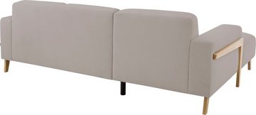 exxpo - sofa fashion Ecksofa Starr, L-Form, wahlw. elektrische Sitztiefenverstellung, Massivholzfüße