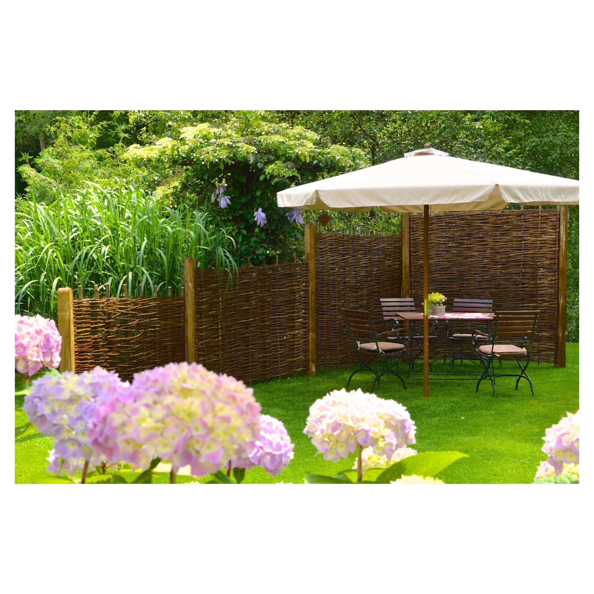 Gartenzaun ASO Weidengeflechtzaun