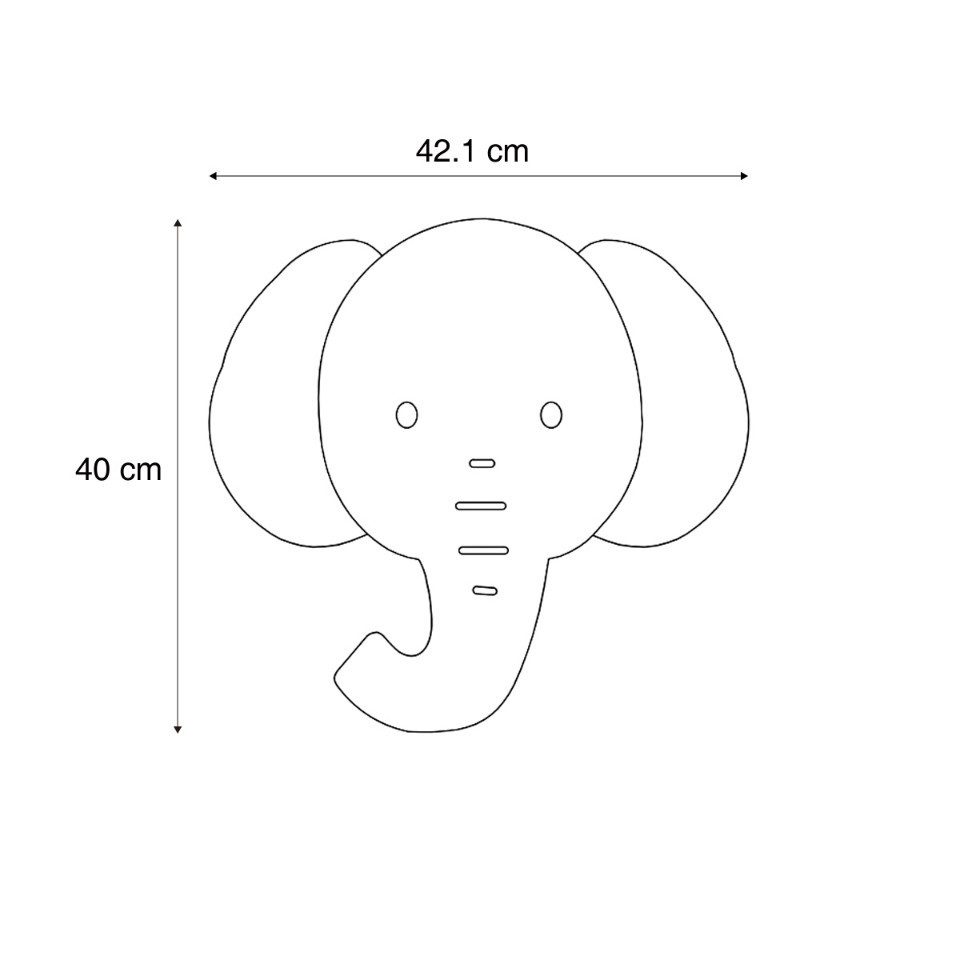 Qazqa Wandleuchte Animal faces, Dimmbar, LED fest integriert, Extra-Warmweiß, QAZQA Wand­leuchte, integrated, Beige, Stahl, Für Kinder