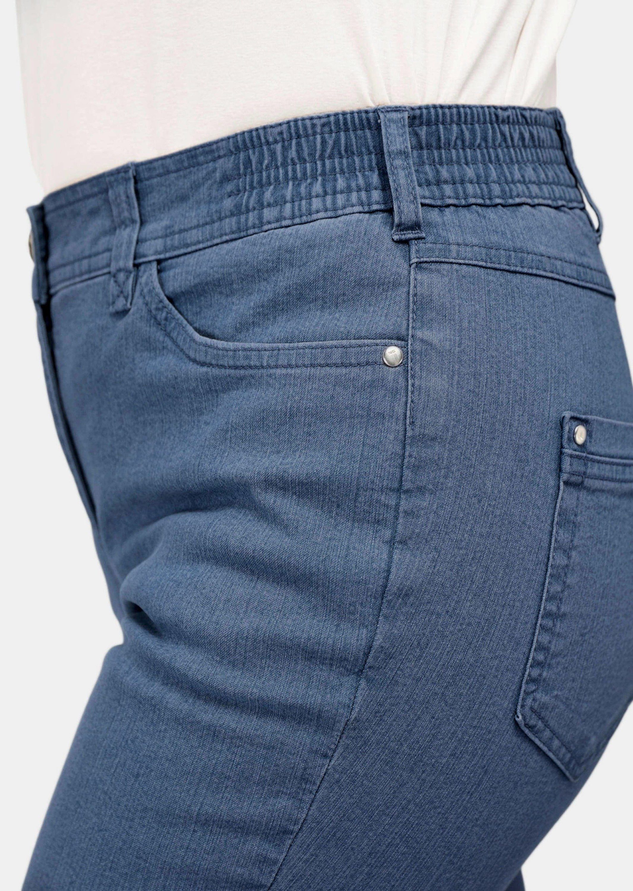 hellblau Klassische GOLDNER Jeans Jeanshose Bequeme Kurzgröße: ANNA