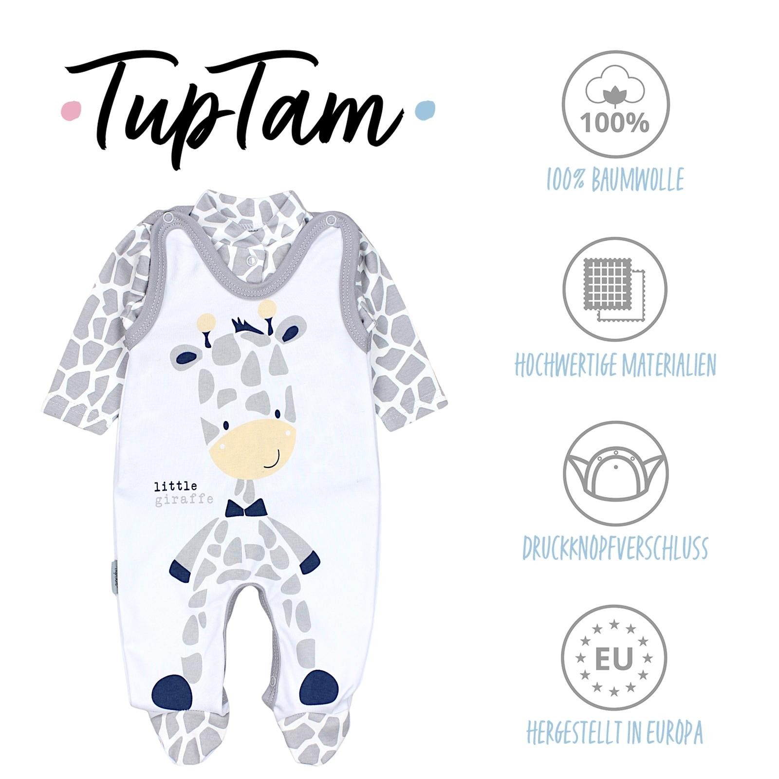 TupTam Strampler TupTam Baby Mädchen Jungen Strampler mit Langarmshirt Aufdruck Spruch