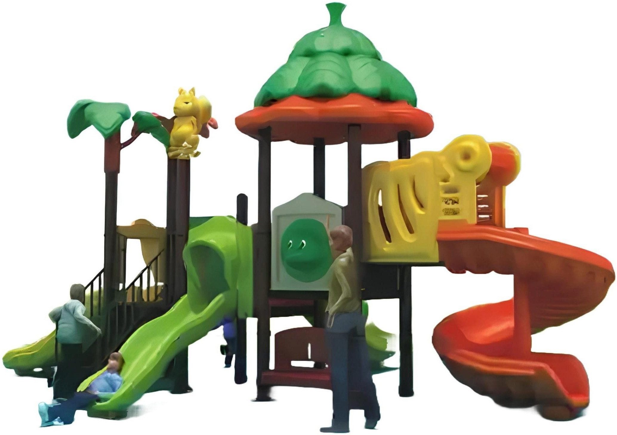 Xlmoebel Spielturm Kunststoff Kletterturm Spielhaus für Kinder im Freien, Hergestellt in Europa