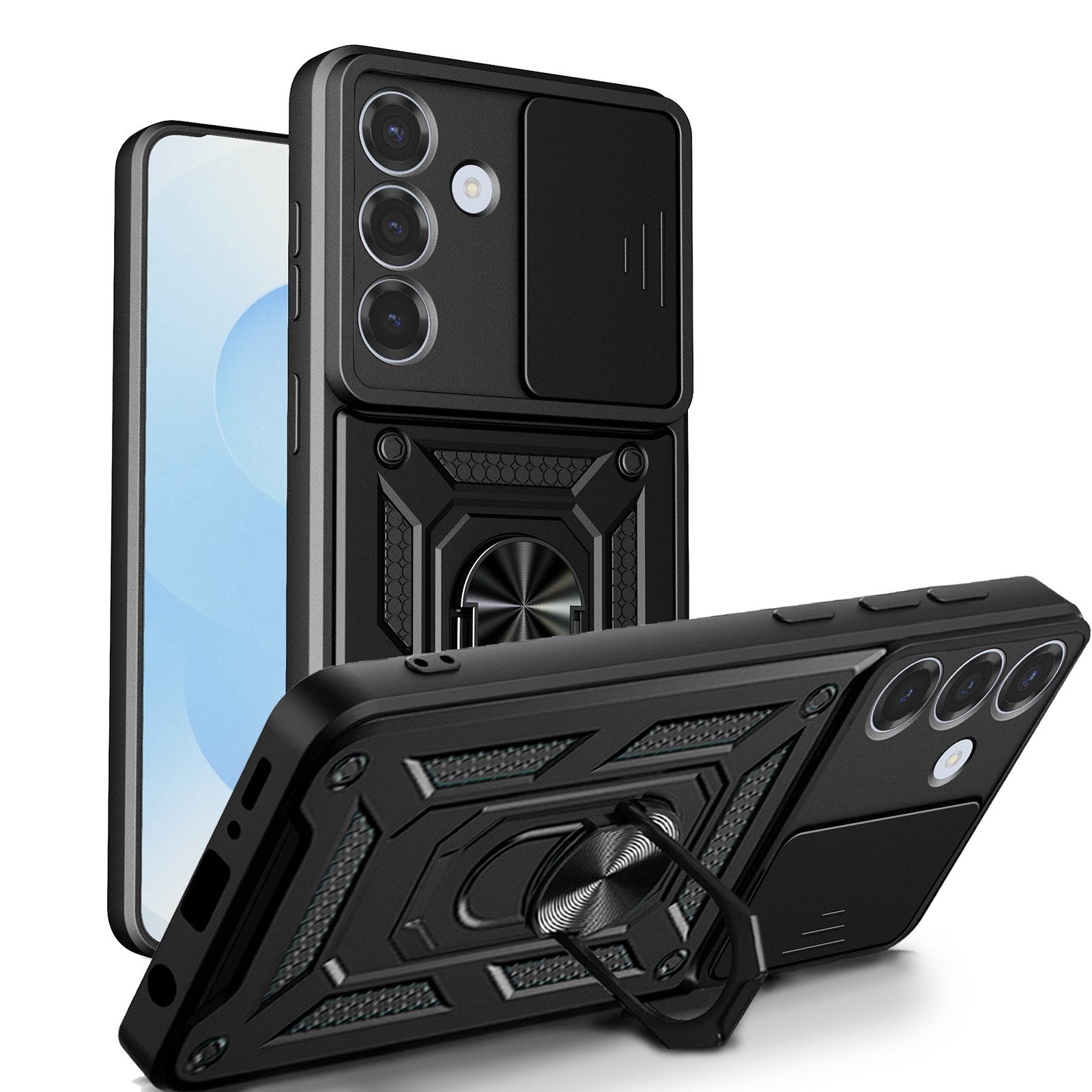 betterfon Handyhülle für Samsung Galaxy S26 Panzerhülle mit Kameraschutz & Ringhalter, Outdoorhülle mit Smartstand und Silikonkern