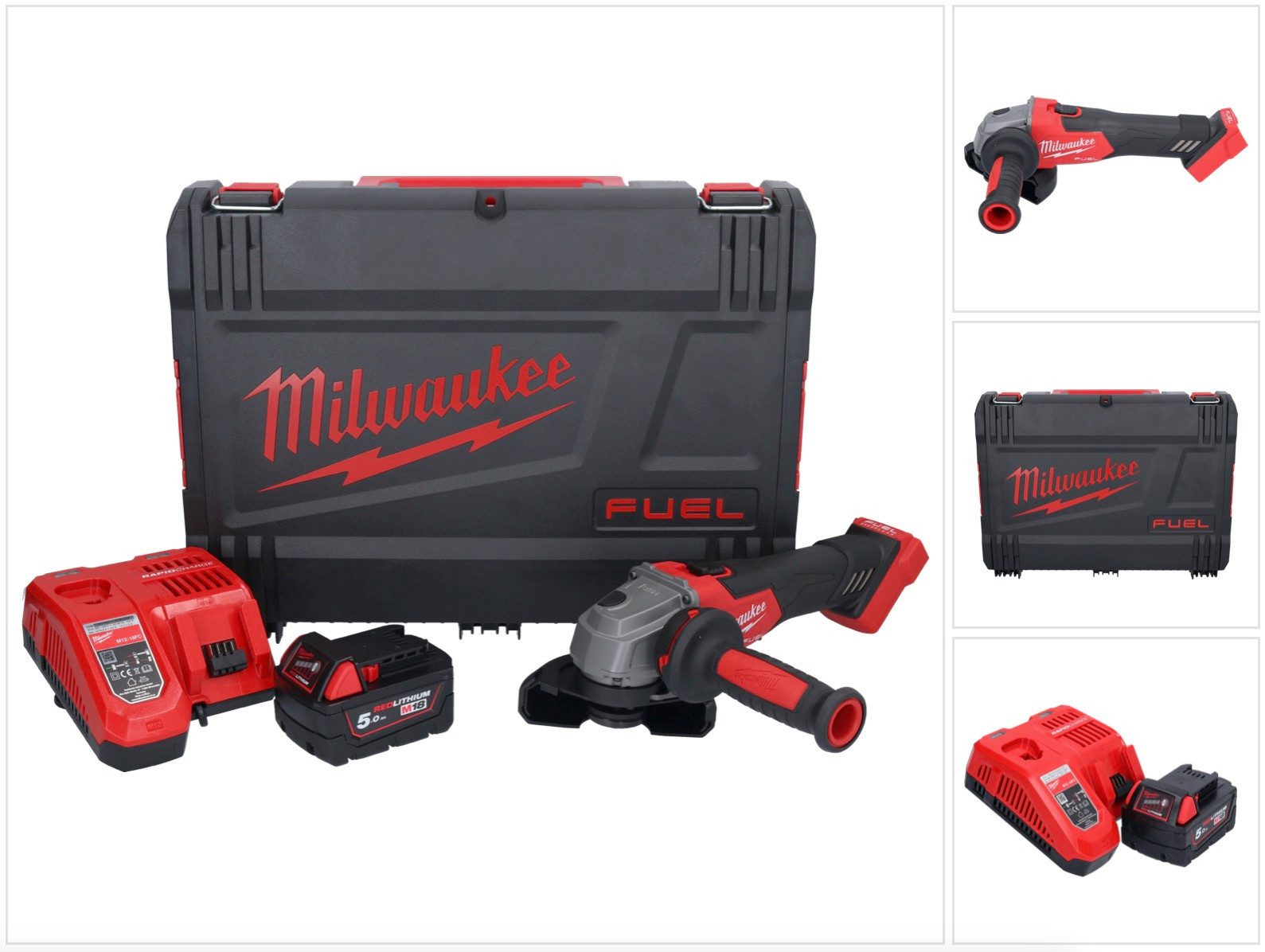 Milwaukee Akku-Winkelschleifer M18 FSAG115X-501X Akku Winkelschleifer 18 V 115 mm Brushless + 1x