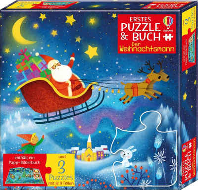 Usborne Verlag Puzzle Erstes Puzzle & Buch: Der Weihnachtsmann, Puzzleteile