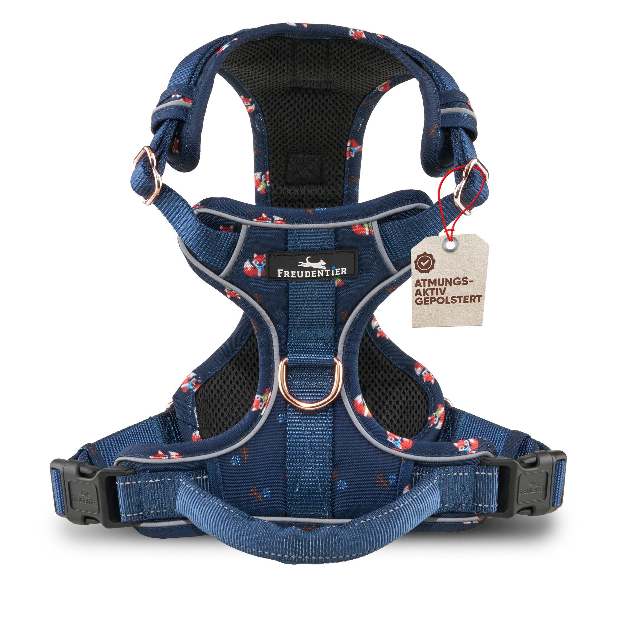 Freudentier Hunde-Geschirr Let's get Foxy Kollektion, mit Mesh Polsterung, günstig online kaufen