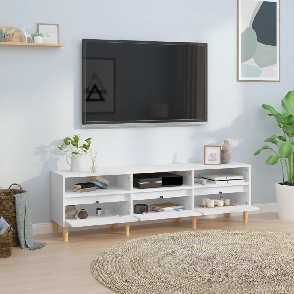 Holzwerkstoff cm furnicato TV-Schrank 150x30x44,5 Weiß