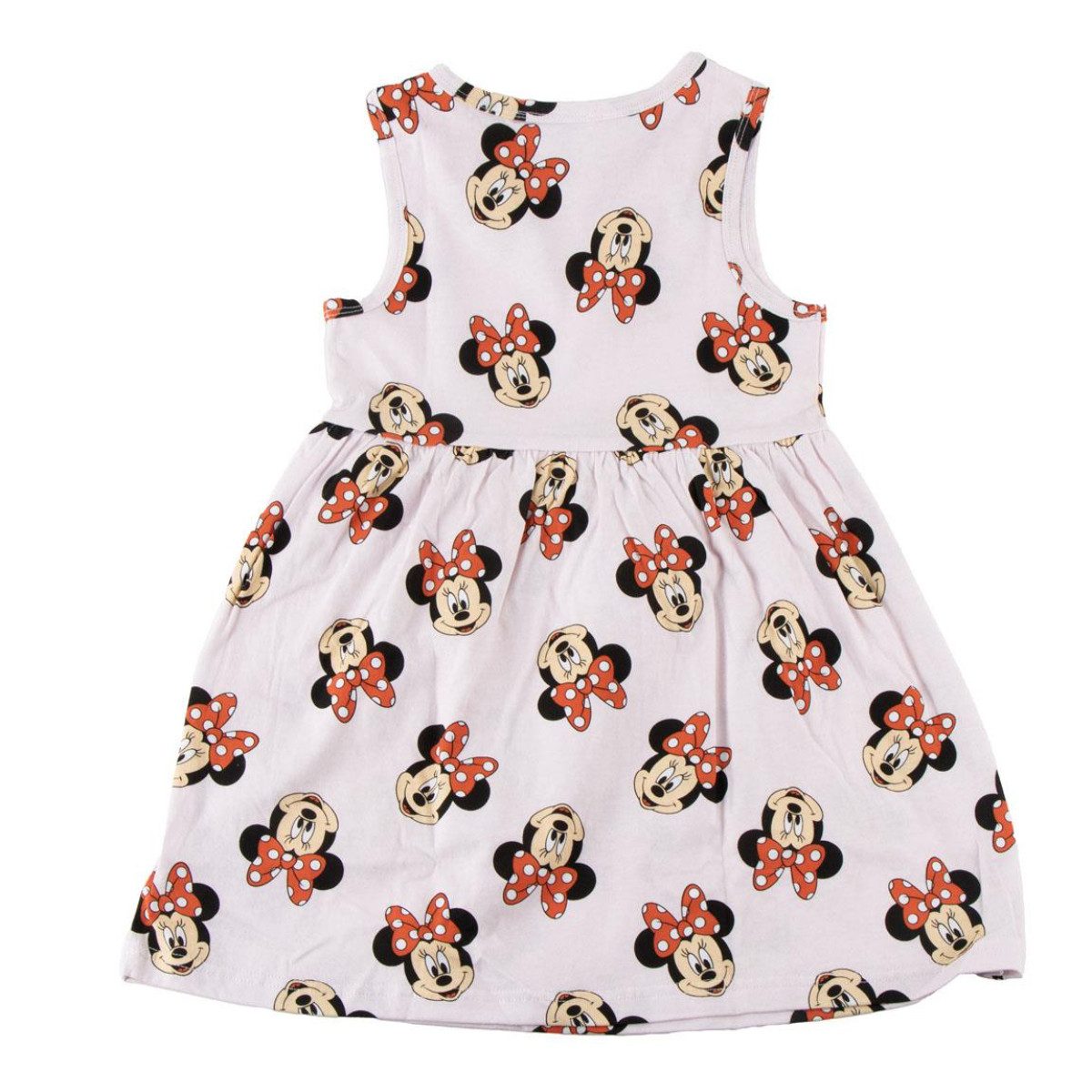 Disney Minnie Mouse Sommerkleid Kinder Jersey Kleid Baumwolle Single Jersey (Packung, Einteilig)