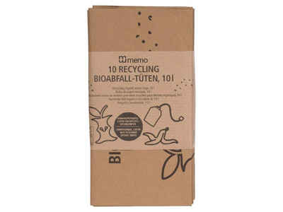 memo Müllbeutel memo 10 Bioabfall-Kompostbeutel aus Recyclingpapie