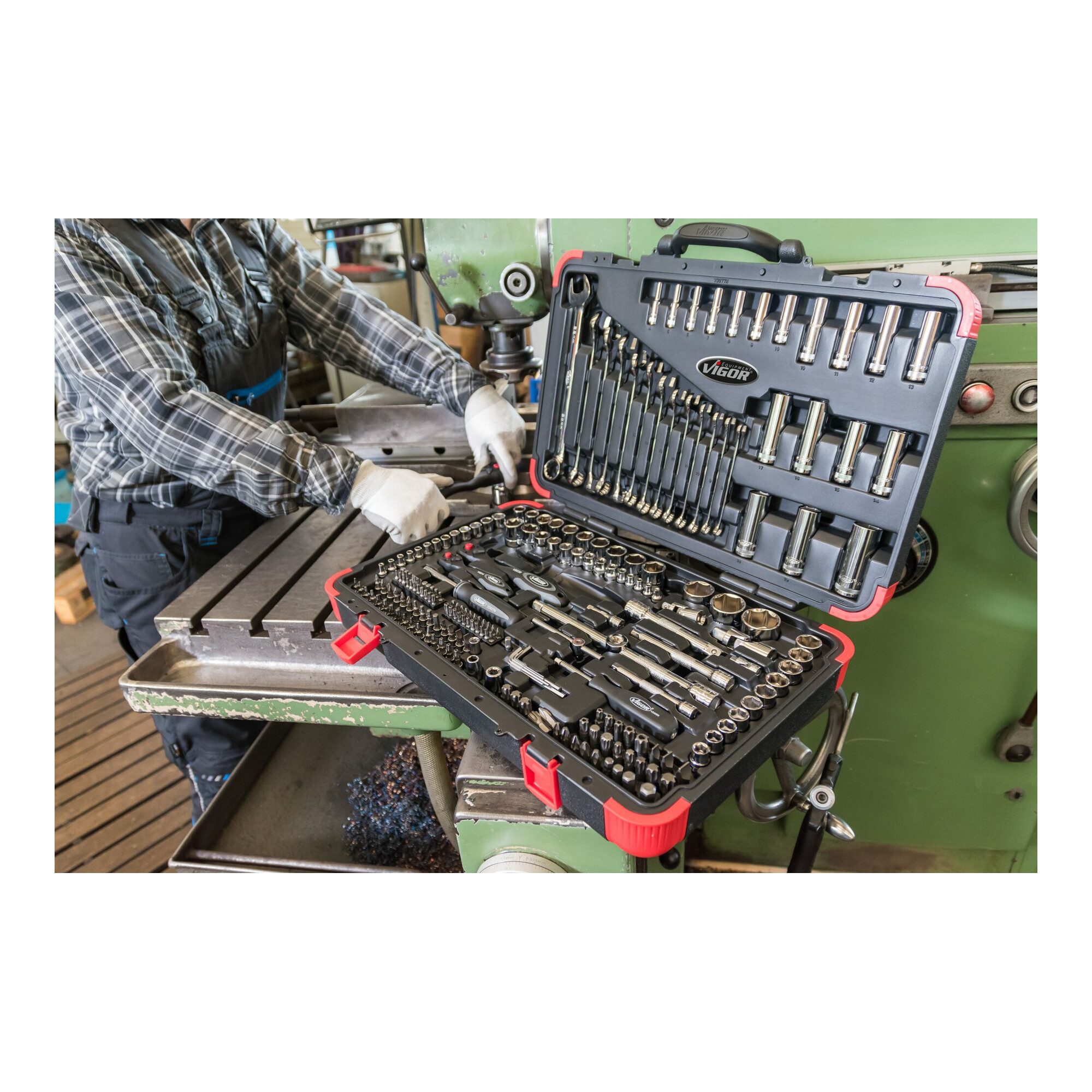 VIGOR Steckschlüssel VIGOR Innenvierkant Antrieb 6,3 = 1/4 Zoll Innenvierkant Antrieb 10 =