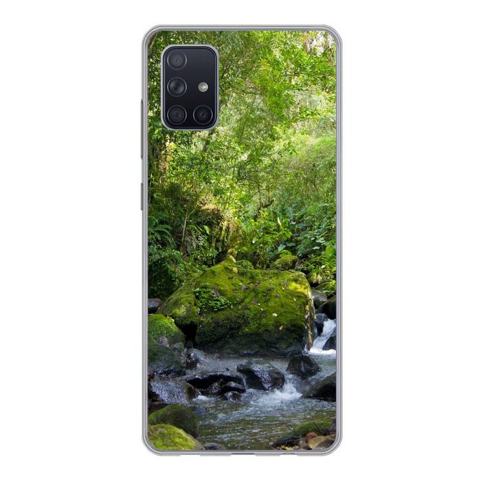 MuchoWow Handyhülle Rainforest Creek Phone Case Handyhülle Samsung Galaxy A71 Silikon Schutzhülle
