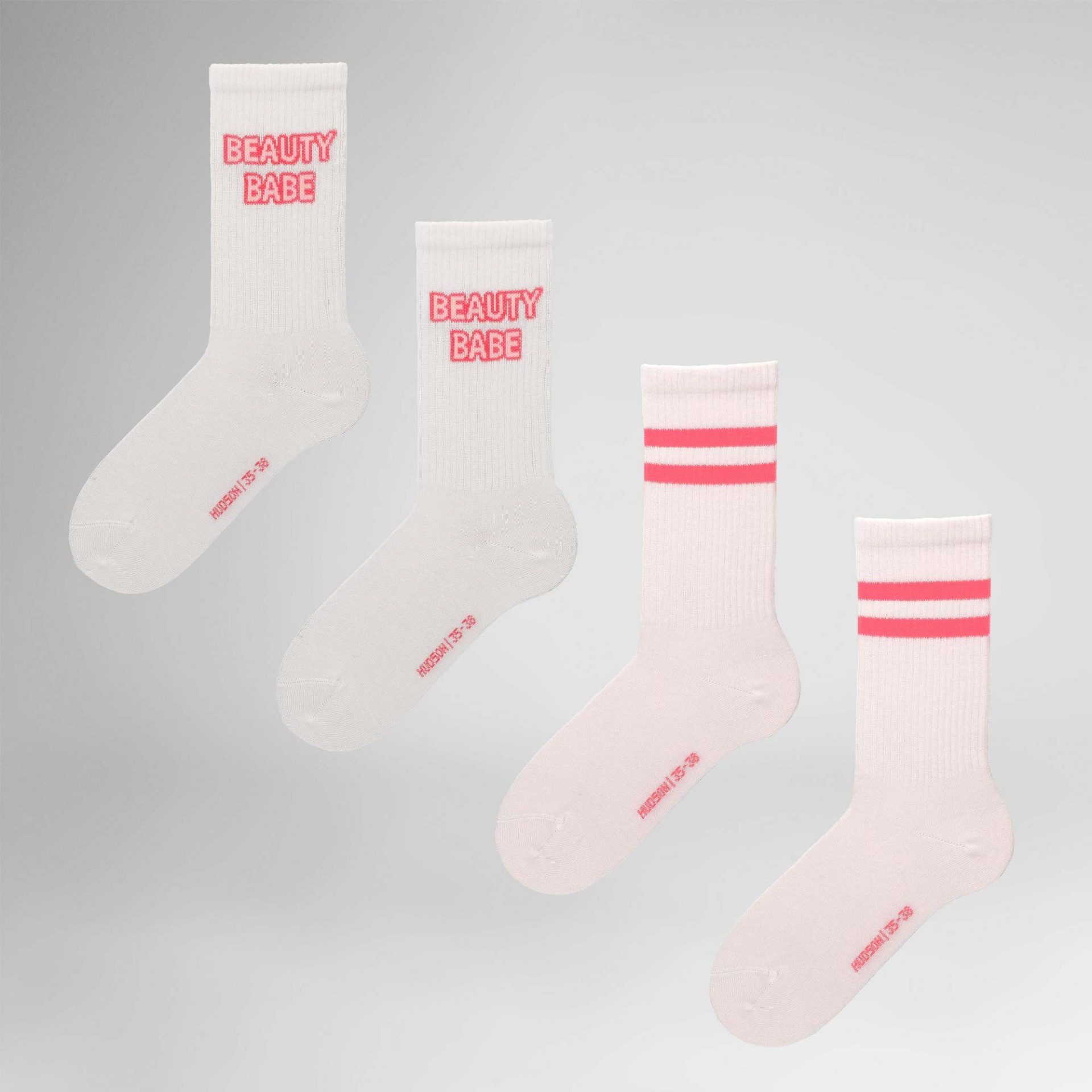 Hudson Basicsocken Beauty Babe 2-Pack (2-Paar) Socken mit Statement im Doppelpack
