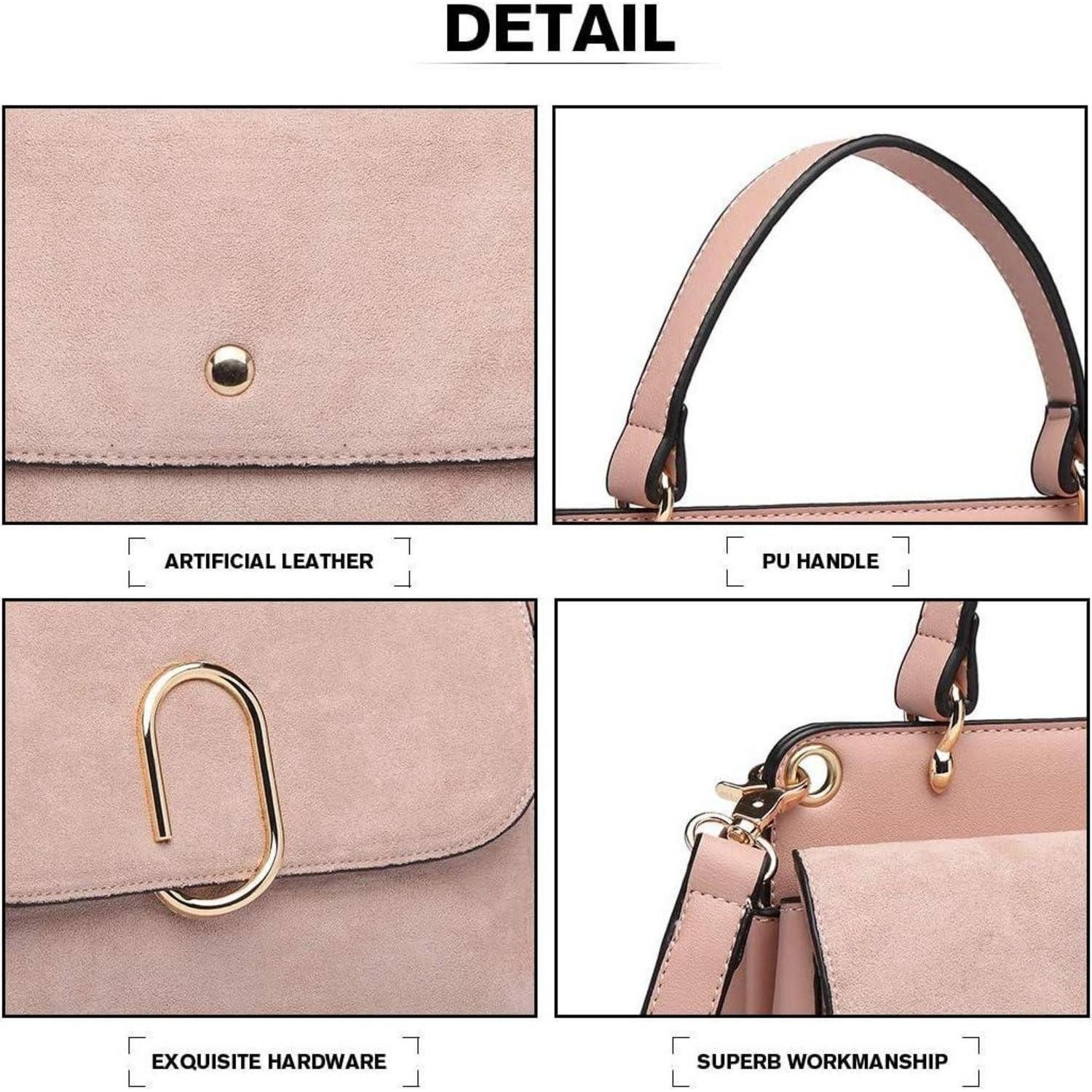 LuxusKollektion Umhängetasche Damen Umhängetasche Kunstleder Wildleder Vintage Flap Handtasche