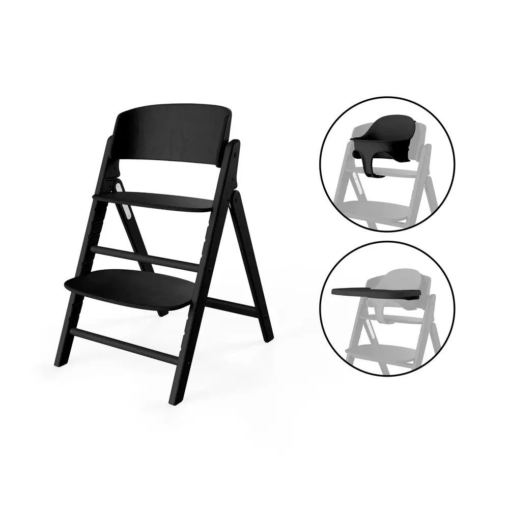 Columbus Hochstuhl Hochstuhl CLICK&FOLD 3in1 Stunning Black, black