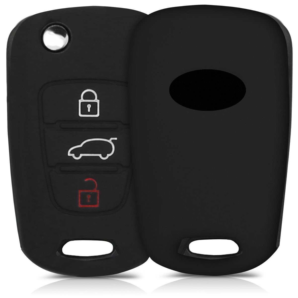 kwmobile Schlüsseltasche Autoschlüssel Silikon Hülle für Hyundai 3-Tasten Klapp Autoschlüssel, Schlüsselhülle Schlüssel Case Cover