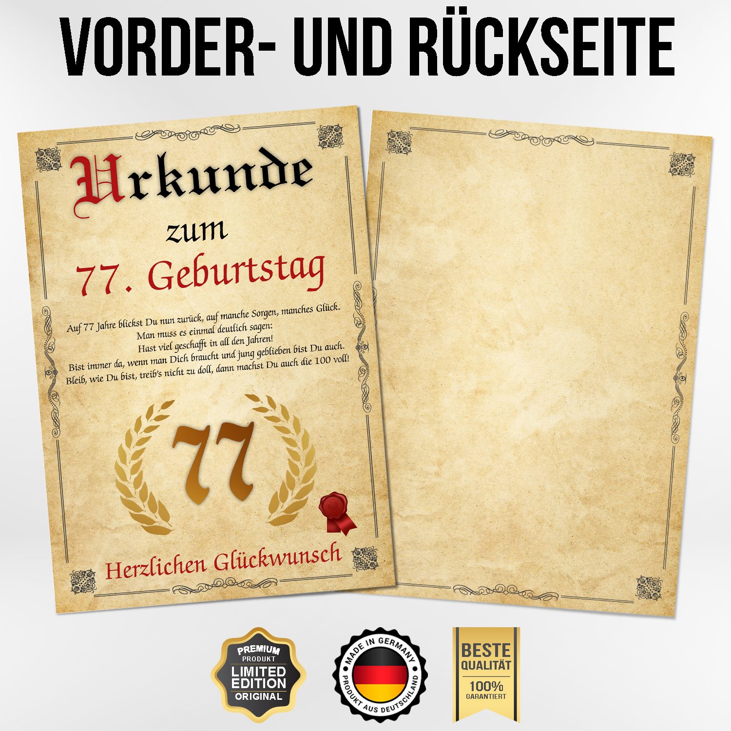 Tigerlino Poster Urkunde zum Geburtstag Mann Frau Geburtstagsgeschenk Gebur günstig online kaufen