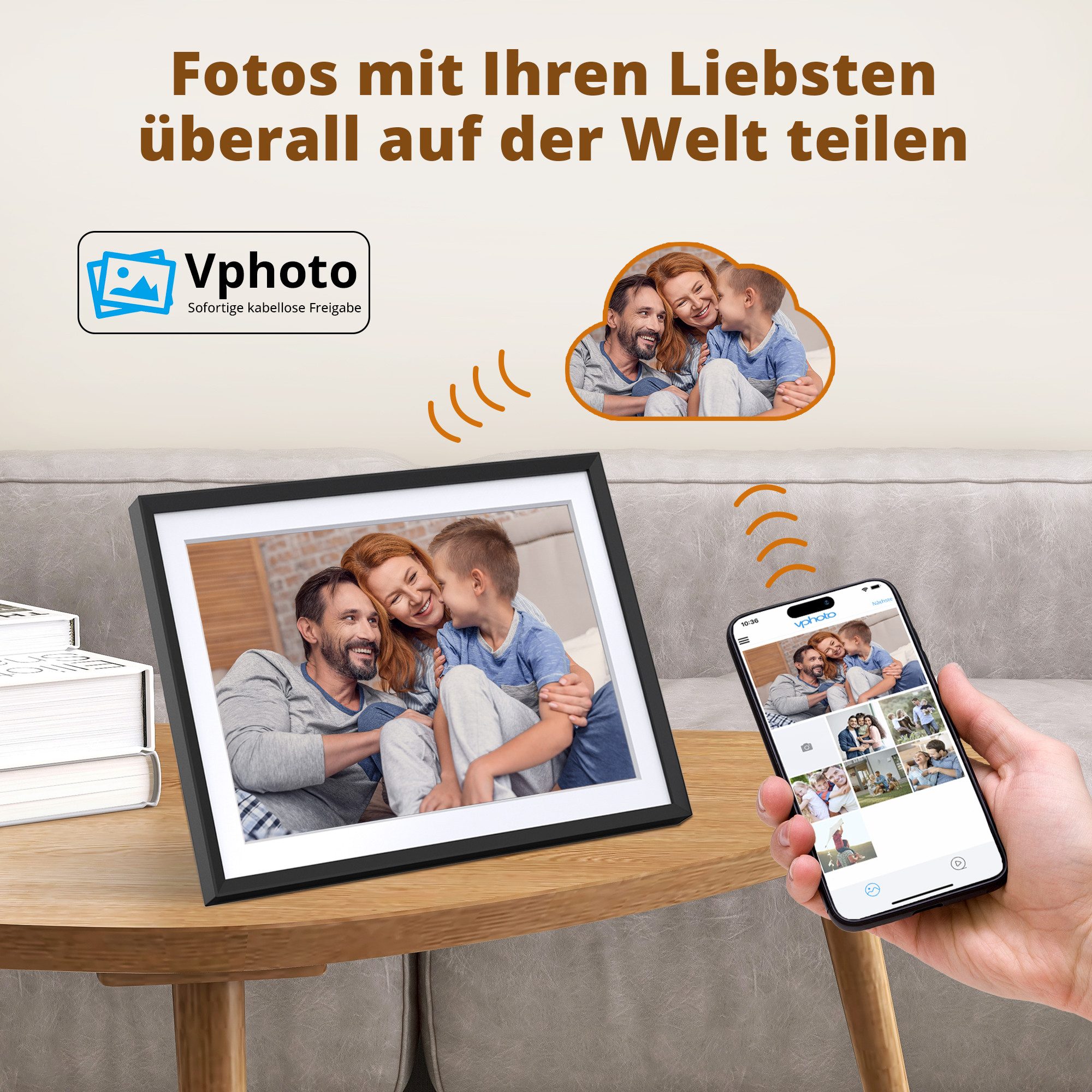 Dragon Touch Modern 10 Charm Digitaler Bilderrahmen (25,65 cm/10.1 ", 800 x günstig online kaufen