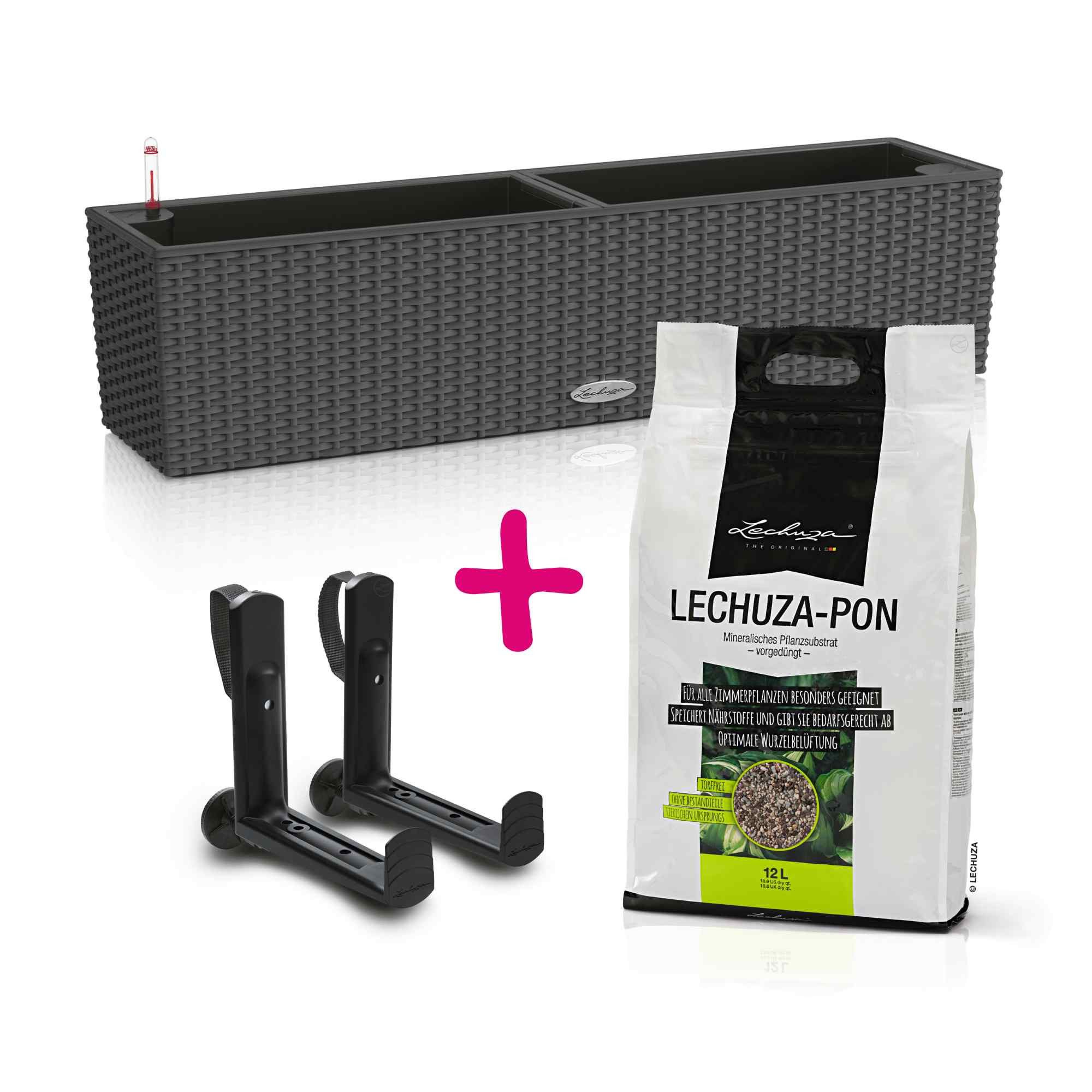 Lechuza® Spezialerde Lechuza Blumenkasten BalkonStarterset Balconera