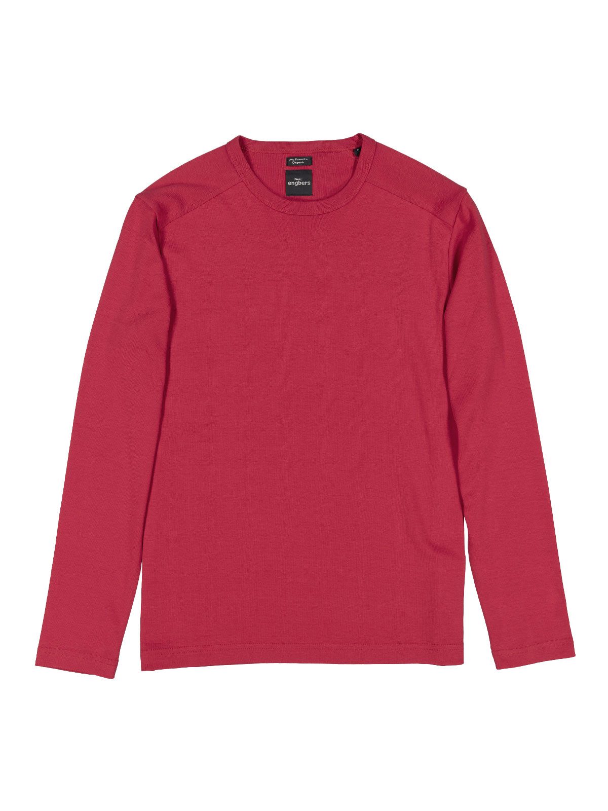 Engbers Langarmshirt engbers Herren Langarm-Shirt "My Favorite" organic, Rot