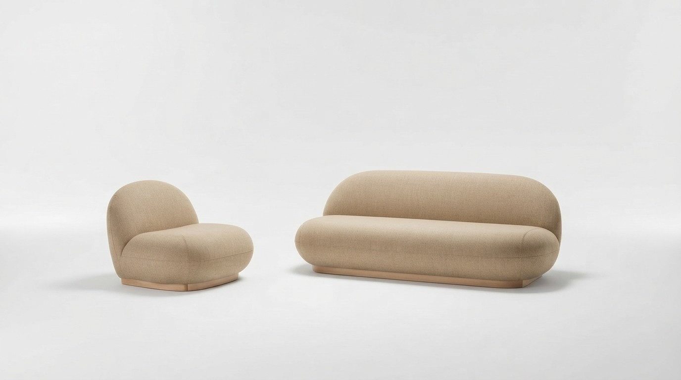 JVmoebel Polstergarnitur Elegantes Sofa und Sessel in Grau aus hochwertigem Polyesterstoff, (2-tlg., Sofa 3 Sitzer, Sеssel), Made in Europa