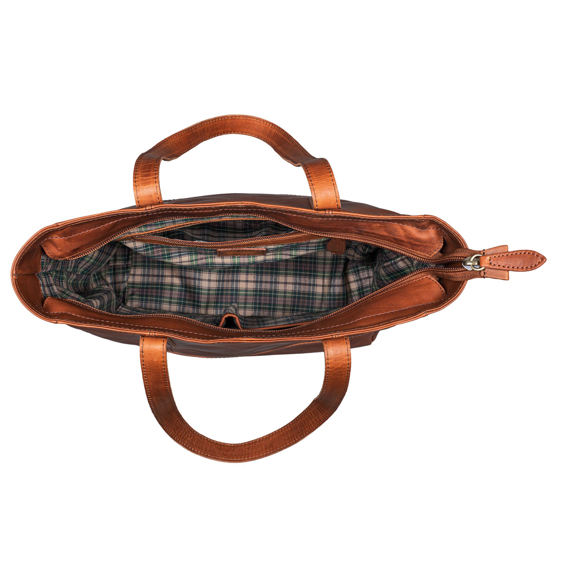 Benthill Shopper Damen Echt Leder Handtasche Frauen Schultertasche Groß Henkeltasche, Reißverschlussfach